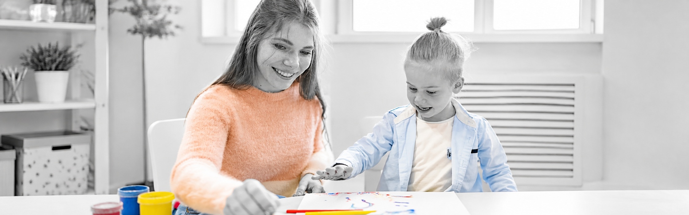 Client engaging in creative art therapy at Global Rehabilitation Service